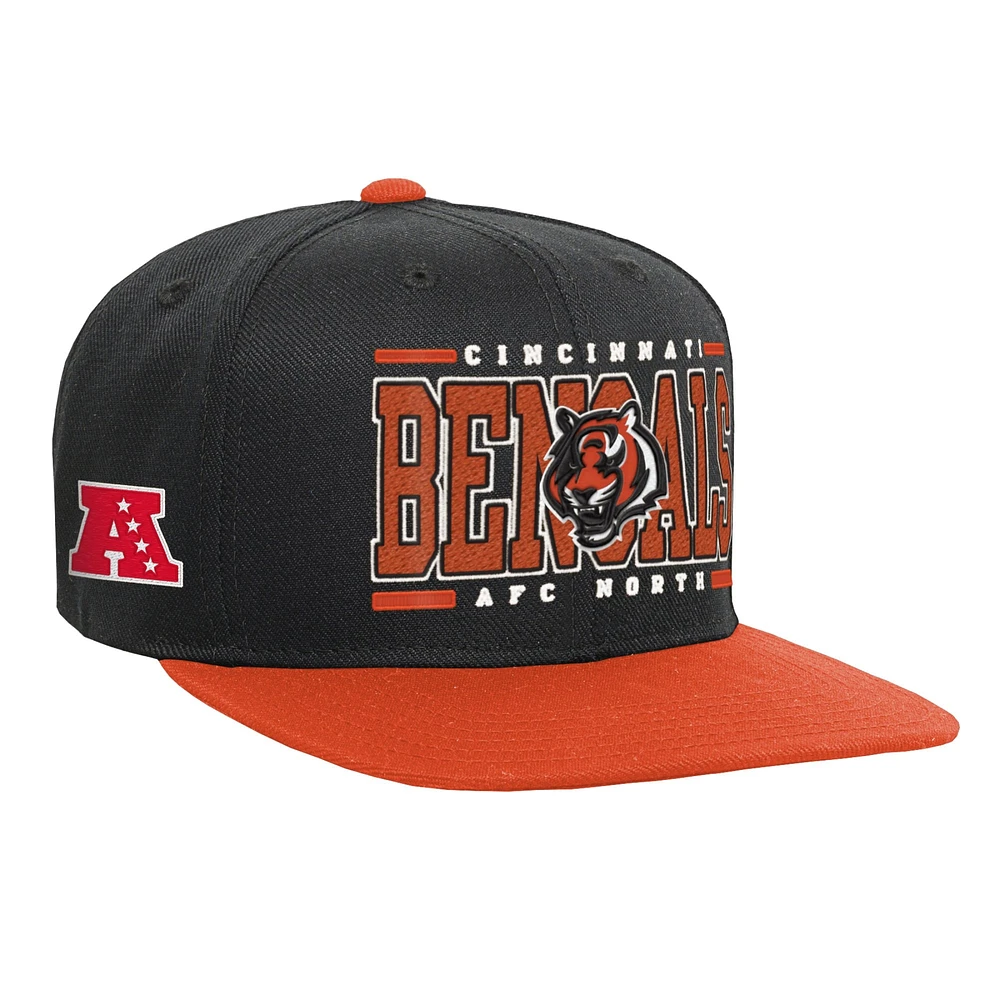 Youth Black Cincinnati Bengals Retro Deadstock Snapback Hat