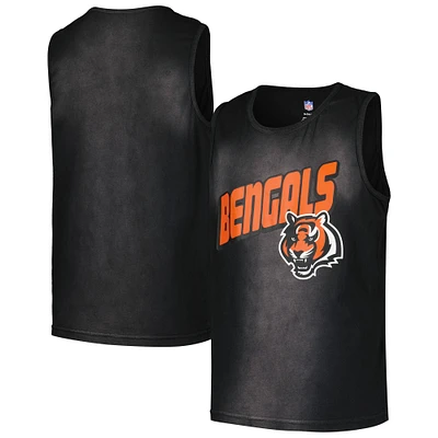 Youth Black Cincinnati Bengals Sun-Bleached Ride the Tide Tank Top