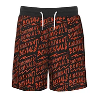 Youth Black Cincinnati Bengals Super French Terry Shorts