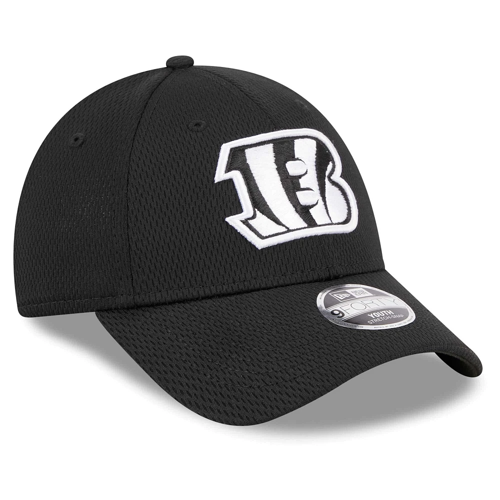 Youth New Era Black Cincinnati Bengals  Main B-Dub 9FORTY Adjustable Hat
