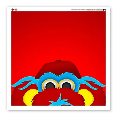 Affiche Gapper des Reds de Cincinnati, 12x12 pouces
