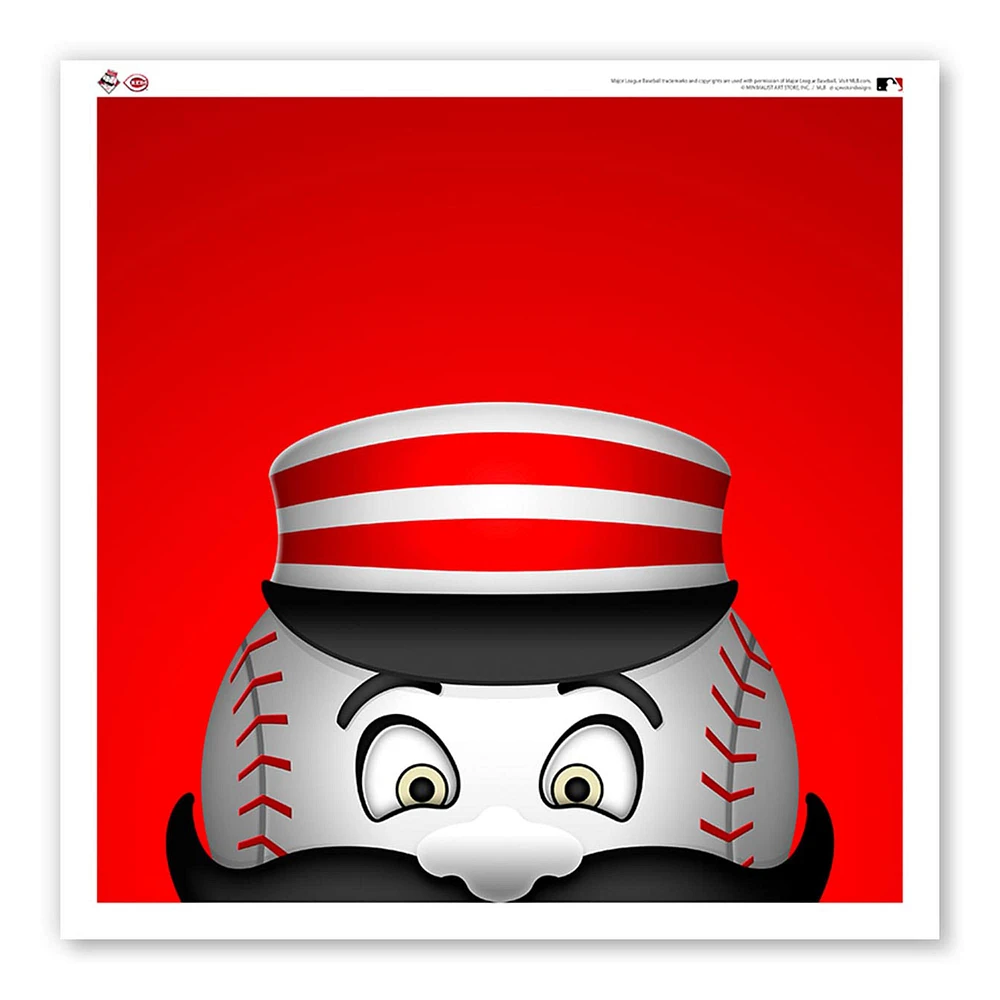 Cincinnati Reds Poster imprimé M. Redlegs 30,5 x 30,5 cm