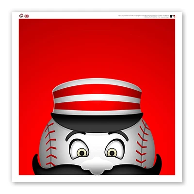 Cincinnati Reds Poster imprimé M. Redlegs 30,5 x 30,5 cm