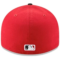 Cincinnati Reds New Era Road Authentic Collection On-Field Logo Low Profile 59FIFTY - Fitted Hat Red/Black
