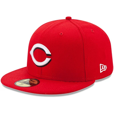 Cincinnati Reds New Era Youth Home Authentic Collection On-Field 59FIFTY - Fitted Hat Red