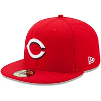 Cincinnati Reds New Era Youth Home Authentic Collection On-Field 59FIFTY - Fitted Hat Red