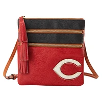 Dooney & Bourke Cincinnati Reds Infield Triple Zip Crossbody Purse
