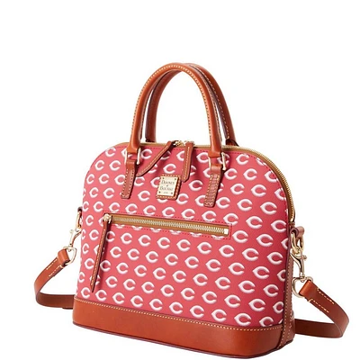 Dooney & Bourke Cincinnati Reds Signature Dôme Zip Satchel Purse