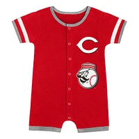 Infant  Red Cincinnati Reds Double Hit Coverall 2-Piece Set
