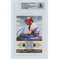 Johnny Bench Cincinnati Reds Autographed 2009 Upper Deck Goodwin Champions Jersey Relic #GCM-BE Beckett Fanatics Witnessed Authenticated Card