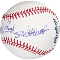 Johnny Bench Cincinnati Reds Autographed Baseball with "75 + 76 WS Champs" Inscription