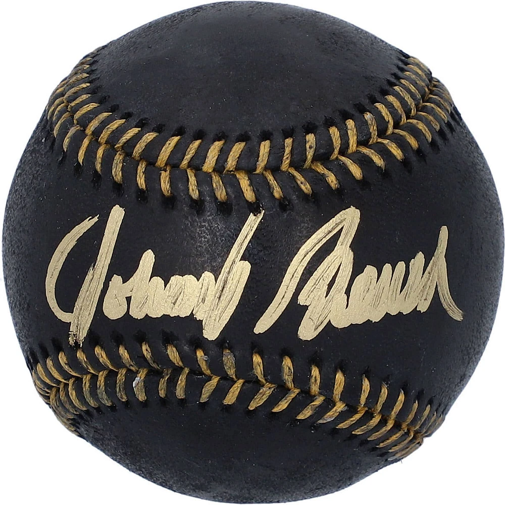 Johnny Bench Cincinnati Reds Autographed Black Leather Baseball