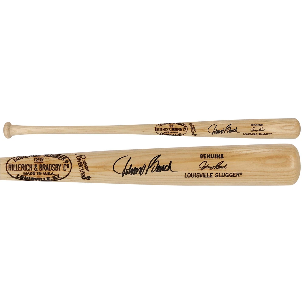 Johnny Bench Cincinnati Reds Autographed Blonde Louisville Slugger Game Model Bat