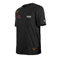 T-shirt noir pour homme New Era x Felt Cincinnati Reds