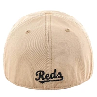 Men's '47 Khaki Cincinnati Reds Dusted Franchise Fitted Hat
