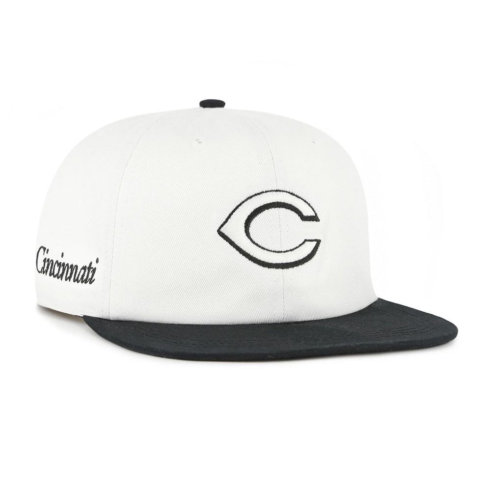 Casquette snapback blanche/noire « 47 » pour homme des Cincinnati Reds Foundation