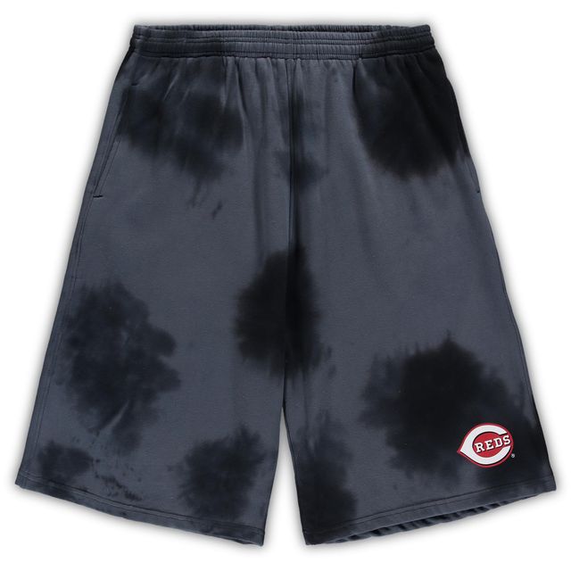 Short en molleton Tye Dye Big & Tall homme de coloris noir, Cincinnati Reds