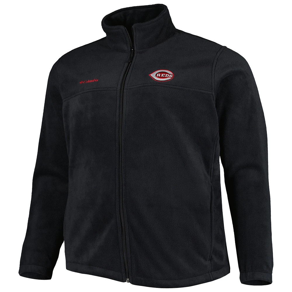 Men's Columbia Black Cincinnati Reds Big & Tall Steens Mountain Full-Zip Jacket
