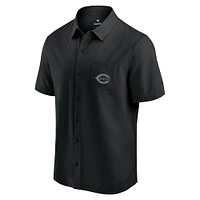 Men's Fanatics Black Cincinnati Reds Front Office Button-Up Shirt