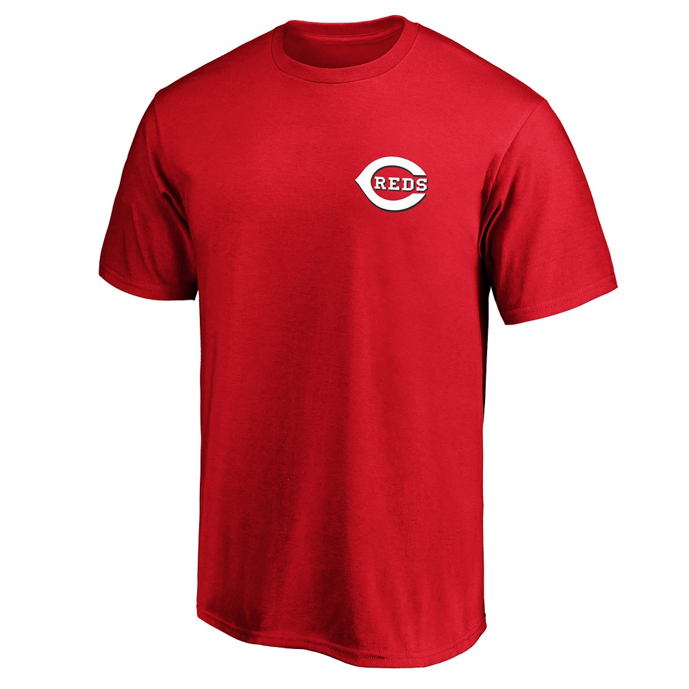 T-shirt rouge de l'équipe papa numéro un des Cincinnati Reds Fanatics pour hommes