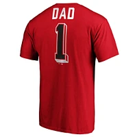 T-shirt rouge de l'équipe papa numéro un des Cincinnati Reds Fanatics pour hommes