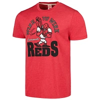 T-shirt tri-mélange fil à de la collection Doodle des Reds Cincinnati Hommage pour hommes