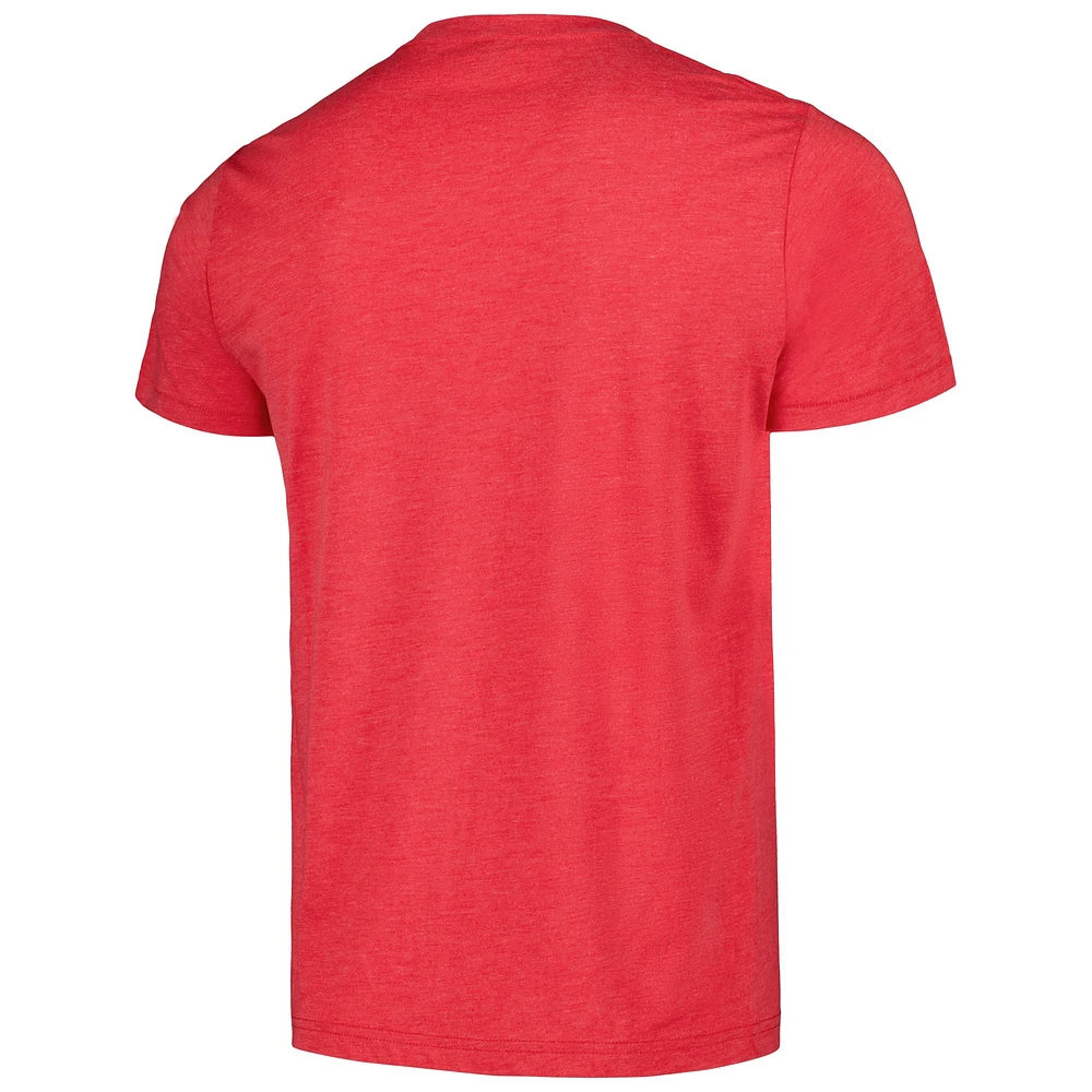 T-shirt tri-mélange fil à de la collection Doodle des Reds Cincinnati Hommage pour hommes