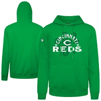 Men's Levelwear  Green Cincinnati Reds St. Patrick's Day Podium Shamrock Pullover Hoodie