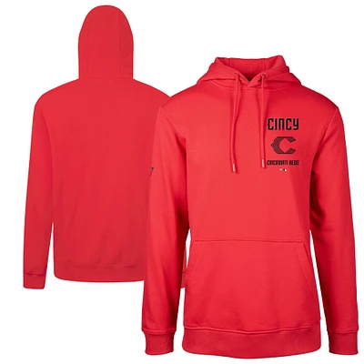 Sweat à capuche rouge Cincinnati Reds City Connect Podium Baseline pour homme Levelwear