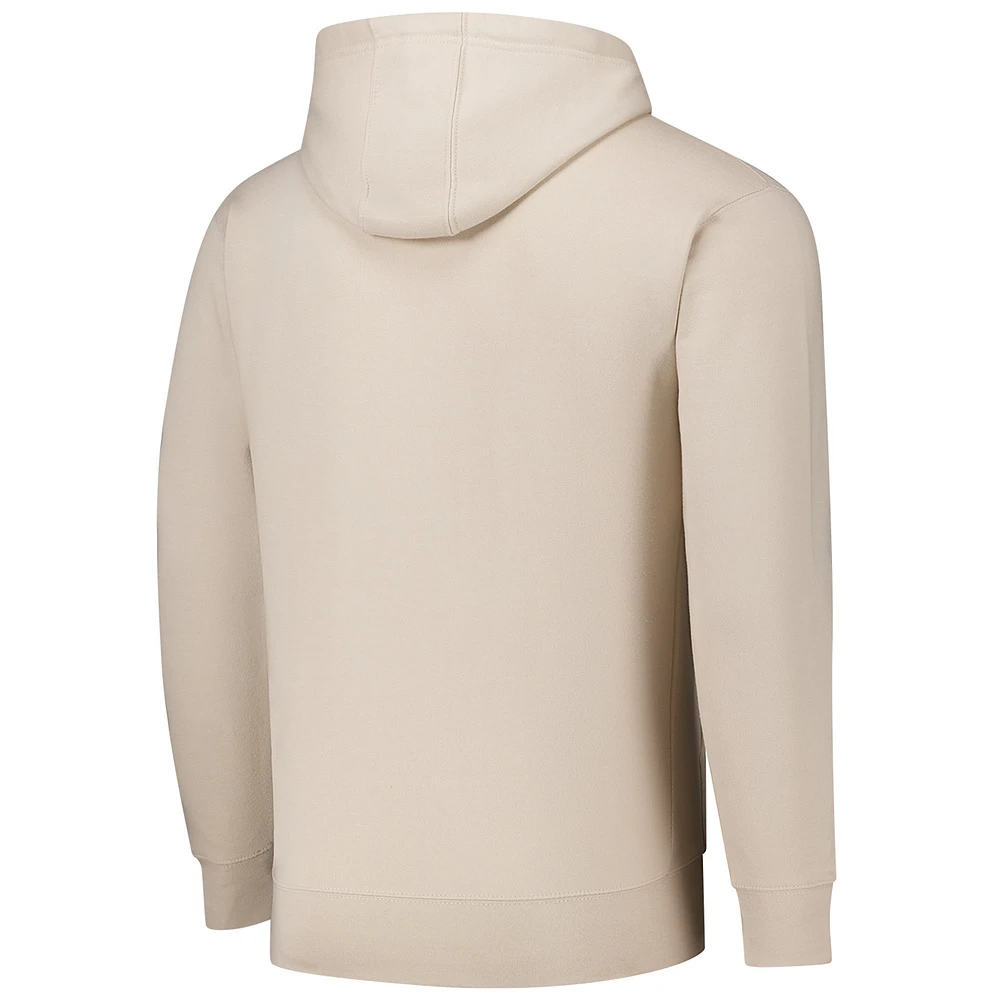 Men's Mitchell & Ness Cream Cincinnati Reds Sidewalk Sketch Pullover Hoodie