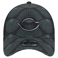 Men's New Era  Black Cincinnati Reds 9FORTY A-Frame Trucker Adjustable Hat
