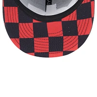 Men's New Era Black Cincinnati Reds Checkered Undervisor 59FIFTY Fitted Hat