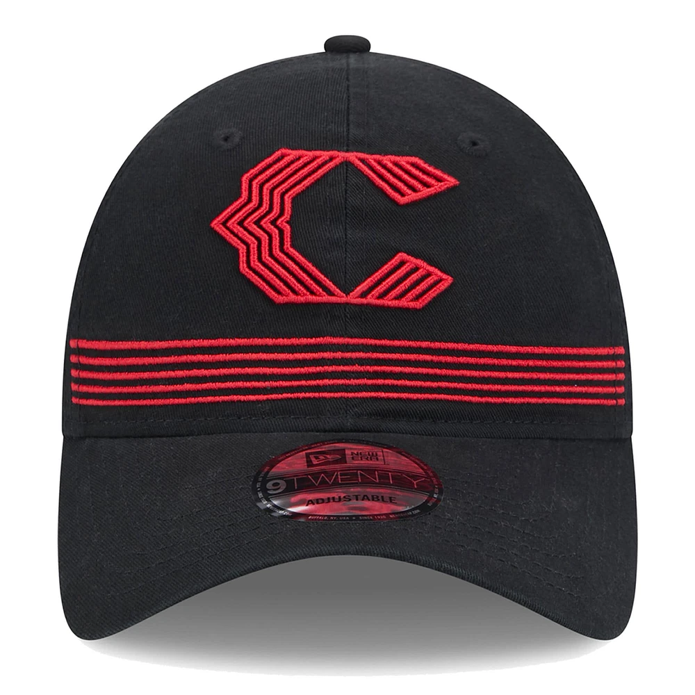 Casquette réglable noire Cincinnati Reds City Connect Alternate 9TWENTY New Era pour hommes
