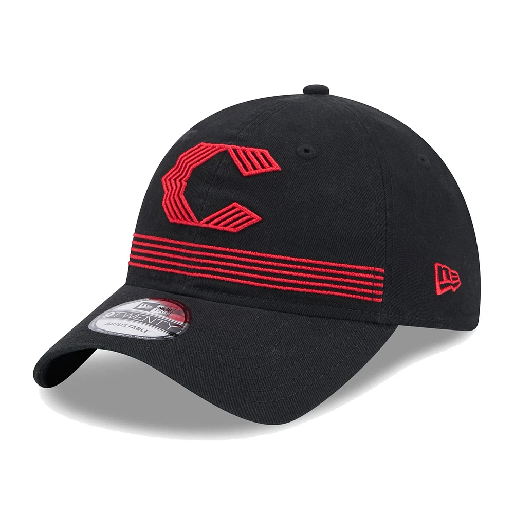 Casquette réglable noire Cincinnati Reds City Connect Alternate 9TWENTY New Era pour hommes