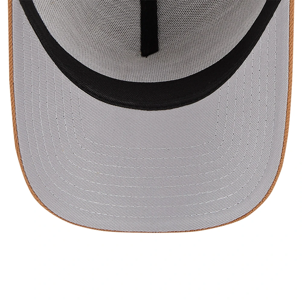 Men's New Era Brown Cincinnati Reds A-Frame Trucker 9FORTY Adjustable Hat