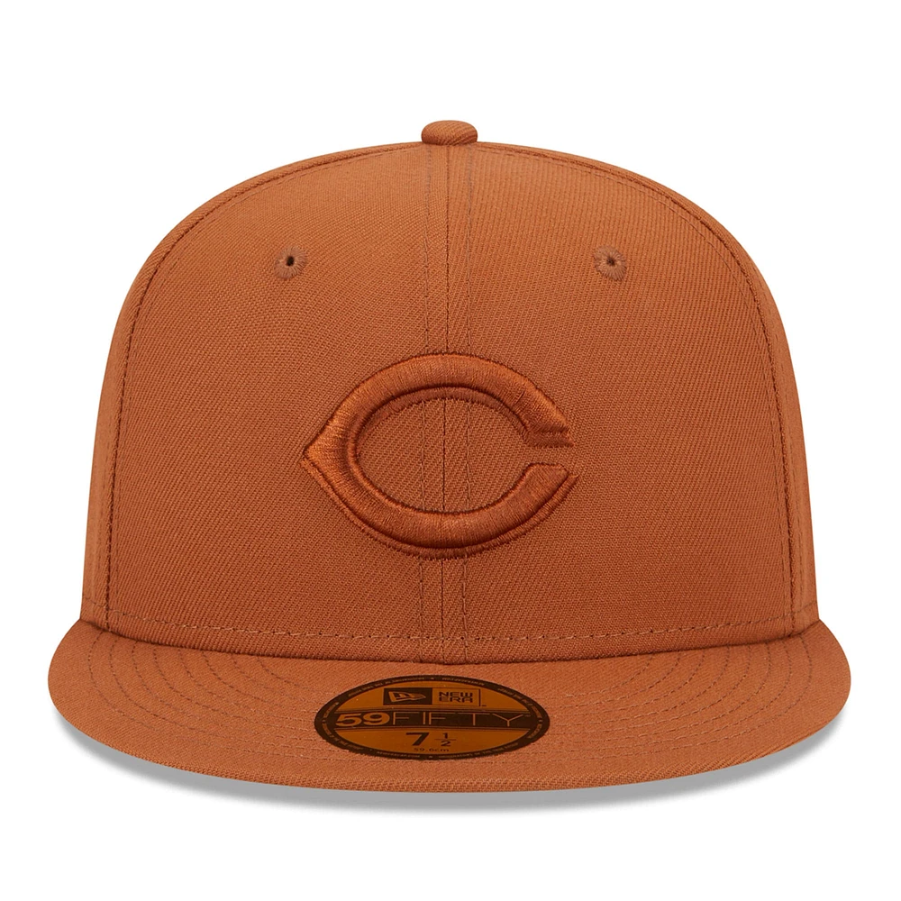 Men's New Era Brown Cincinnati Reds Spring Color 59FIFTY Fitted Hat