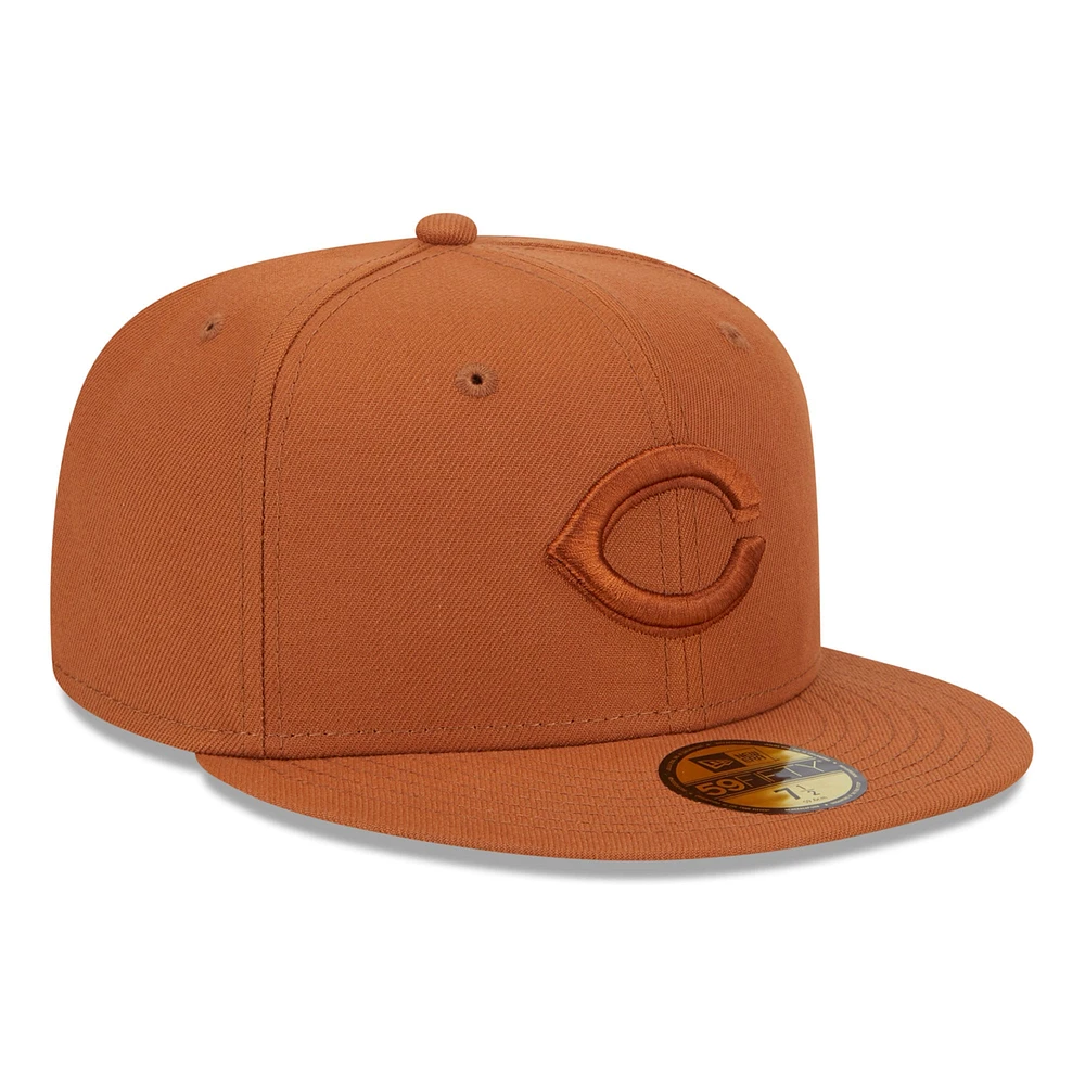 Men's New Era Brown Cincinnati Reds Spring Color 59FIFTY Fitted Hat