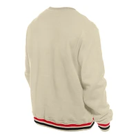Men's New Era Cream Cincinnati Reds Throwback Pullover Sweatshirt