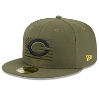 Men's New Era  Green Cincinnati Reds 2023 Armed Forces Day On-Field 59FIFTY Fitted Hat