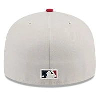 Men's New Era  Khaki/Red Cincinnati Reds 2024 Fourth of July 59FIFTY Fitted Hat