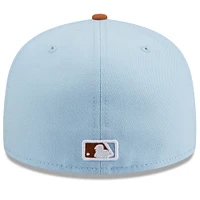 Men's New Era Light Blue/Brown Cincinnati Reds Spring Color Basic Two-Tone 59FIFTY Fitted Hat