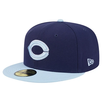 Casquette ajustée 59FIFTY bicolore New Era bleu marine/bleu clair pour homme