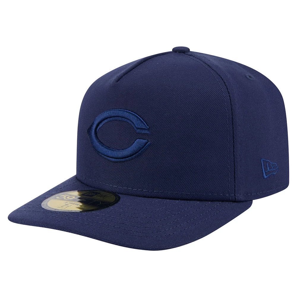 Casquette ajustée New Era 59FIFTY bleu marine pour homme, coloris A-Frame