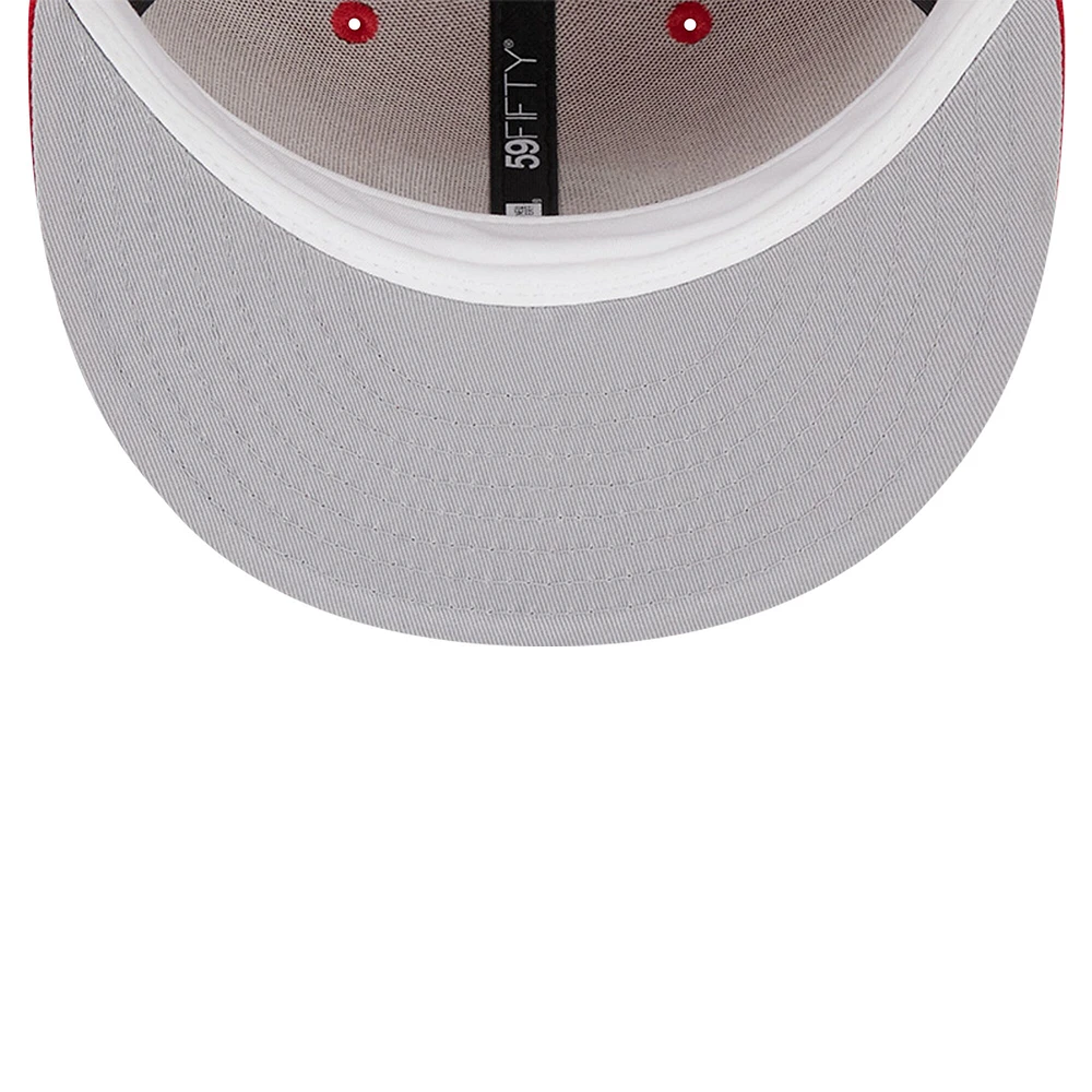 Men's New Era Red Cincinnati Reds Logo 59FIFTY Fitted Hat