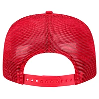 Men's New Era Red Cincinnati Reds Tone Foam Meshback Golfer Snapback Hat