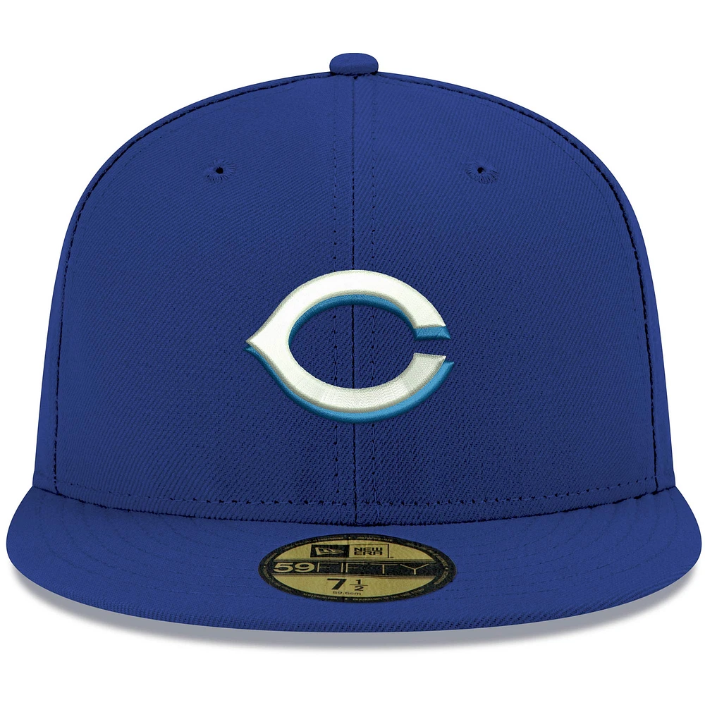 Men's New Era Royal Cincinnati Reds White Logo 59FIFTY Fitted Hat