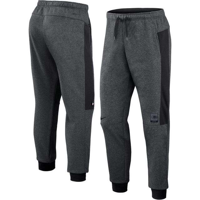 Pantalon de jogging Flux Performance Nike pour homme, gris chiné/noir, Cincinnati Reds Authentic Collection