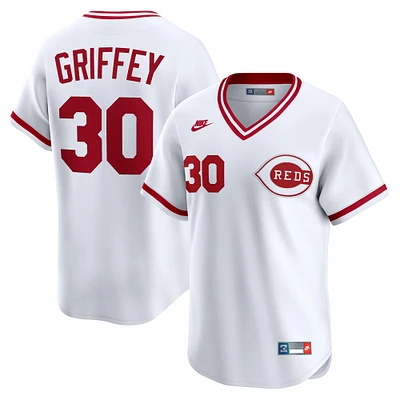 Maillot Nike Ken Griffey pour homme, blanc, collection rétro Cooperstown, édition limitée, Reds de Cincinnati