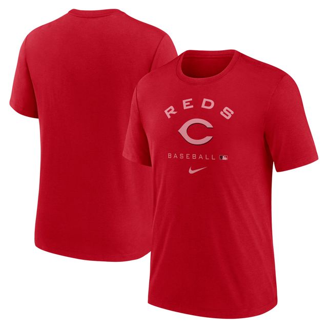 T-shirt Nike rouge Cincinnati Reds Authentic Collection Tri-Blend Performance pour homme