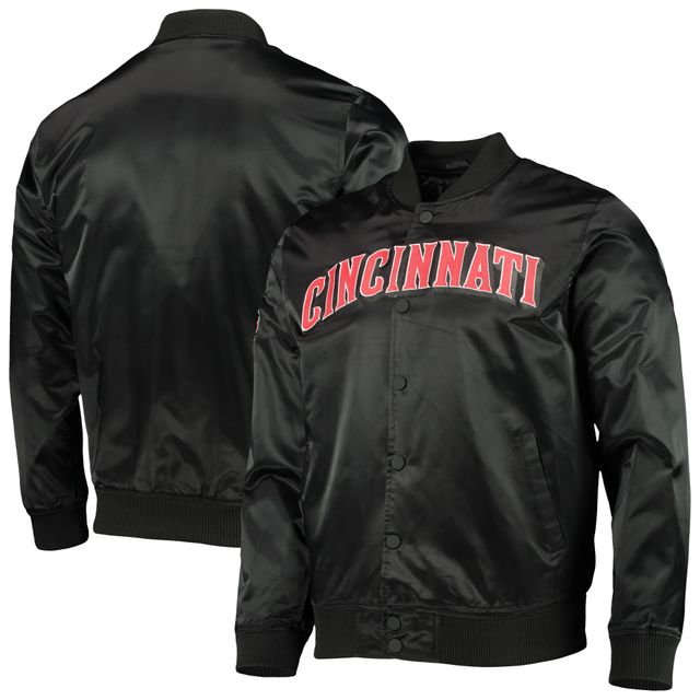 Veste Pro Standard Cincinnati Reds en satin à boutons-pression pour homme, noir